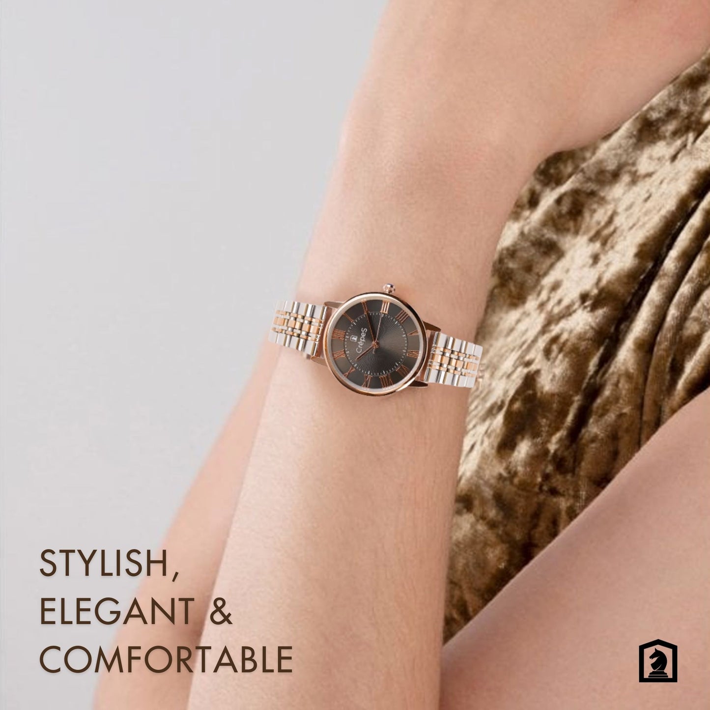 RAY ROMAN DUO TONE-ROSE GOLD STAINLESS STEEL | WOMEN