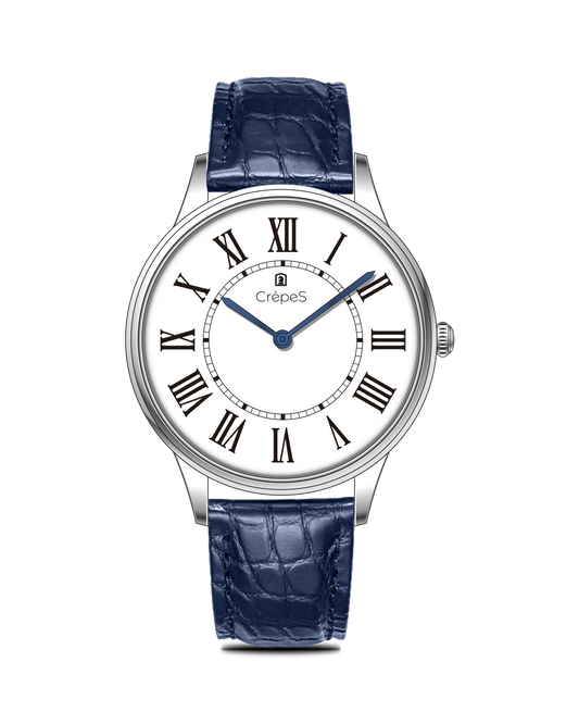 ROMAN EDGE LEATHER STRAP WATCH WITH JAPANESE MOVEMENT | MEN