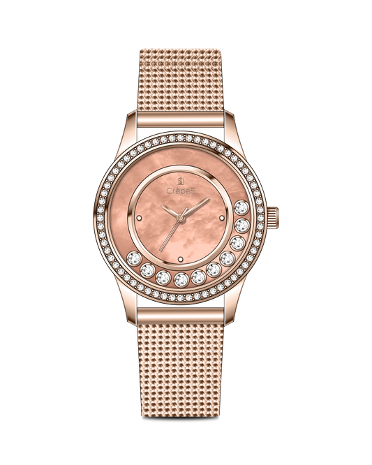 STARLIT STAINLESS STEEL STRAP WATCH WITH JAPANESE MOVEMENT | WOMEN