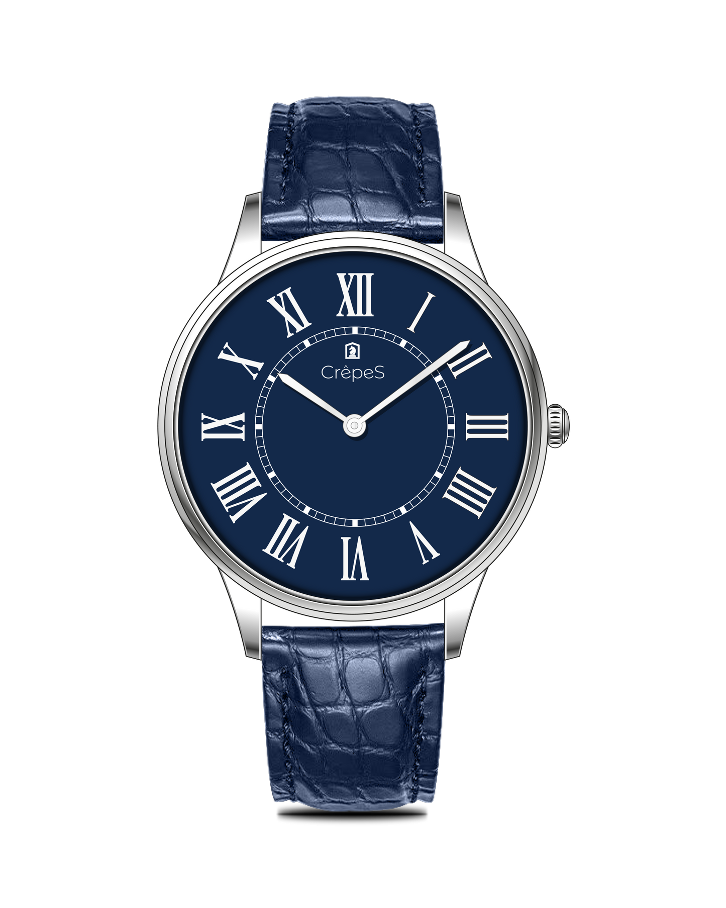 ROMAN EDGE LEATHER STRAP WATCH WITH JAPANESE MOVEMENT | MEN