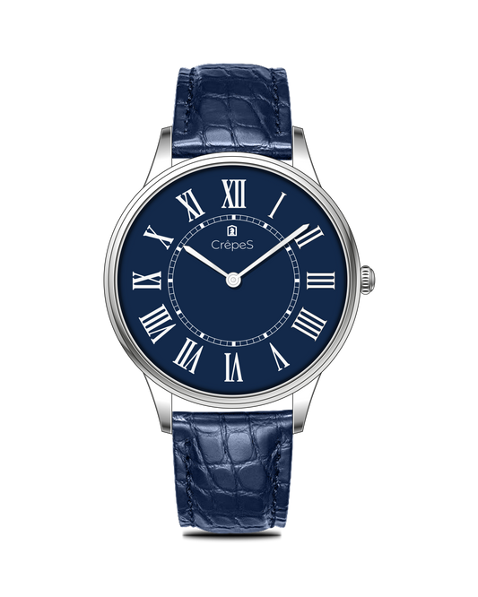 ROMAN EDGE LEATHER STRAP WATCH WITH JAPANESE MOVEMENT | MEN