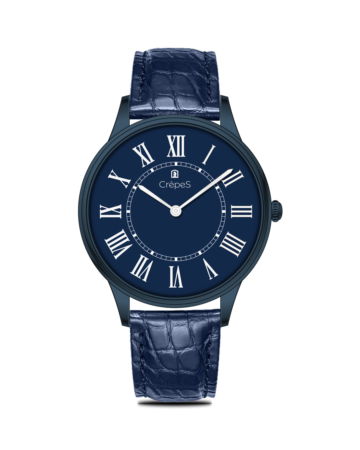 ROMAN EDGE LEATHER STRAP WATCH WITH JAPANESE MOVEMENT | MEN