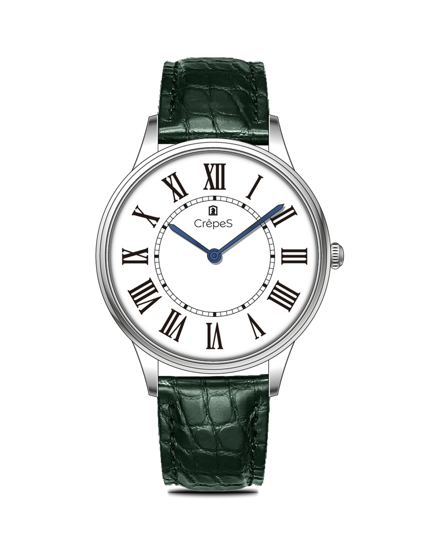 ROMAN EDGE LEATHER STRAP WATCH WITH JAPANESE MOVEMENT | MEN