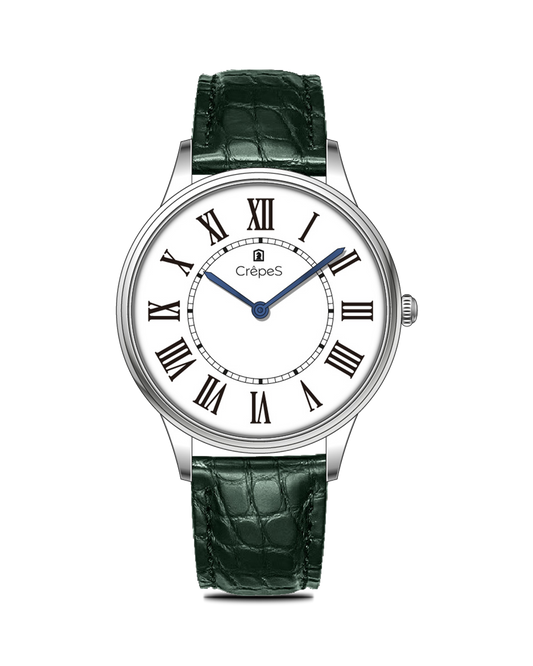 ROMAN EDGE LEATHER STRAP WATCH WITH JAPANESE MOVEMENT | MEN