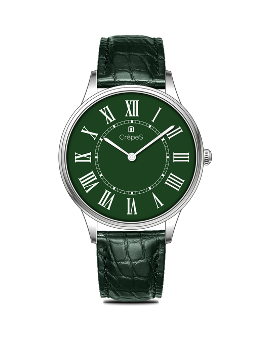 ROMAN EDGE LEATHER STRAP WATCH WITH JAPANESE MOVEMENT | MEN