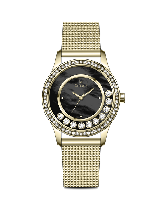 STARLIT STAINLESS STEEL STRAP WATCH WITH JAPANESE MOVEMENT | WOMEN