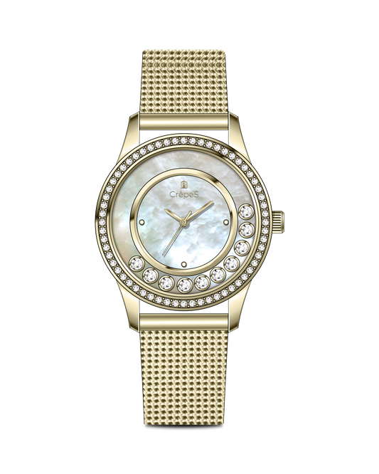 STARLIT STAINLESS STEEL STRAP WATCH WITH JAPANESE MOVEMENT | WOMEN