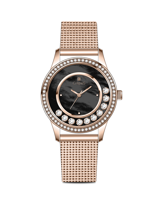 STARLIT STAINLESS STEEL STRAP WATCH WITH JAPANESE MOVEMENT | WOMEN