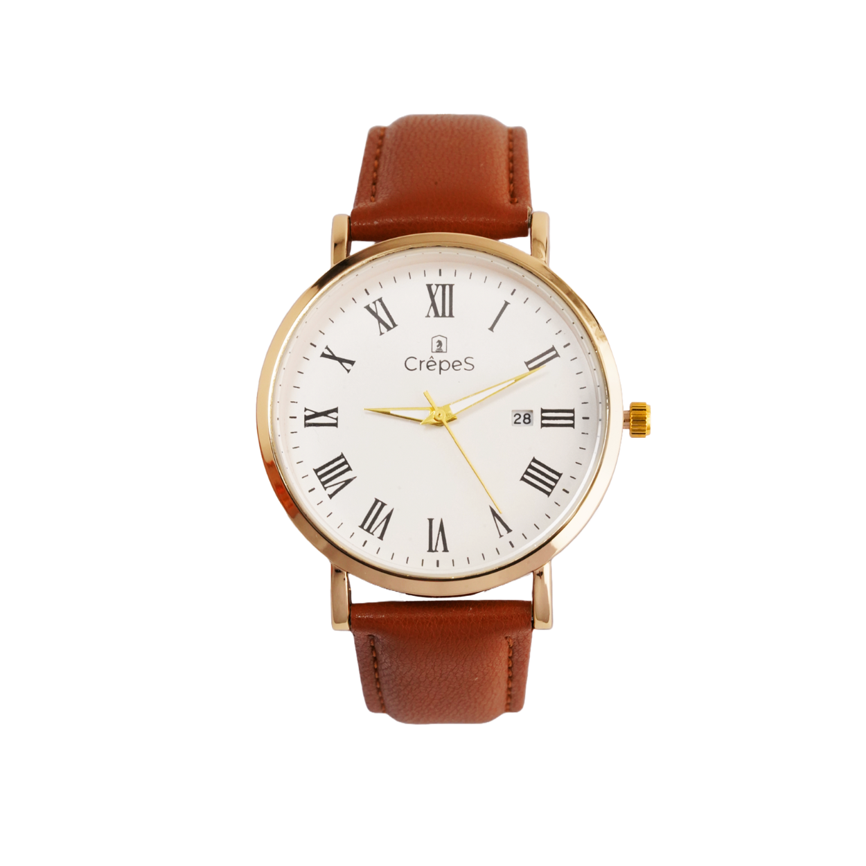 SUMMIT GOLD-WHITE BR LEATHER MEN – CrepeS Lifestyle - Main Image