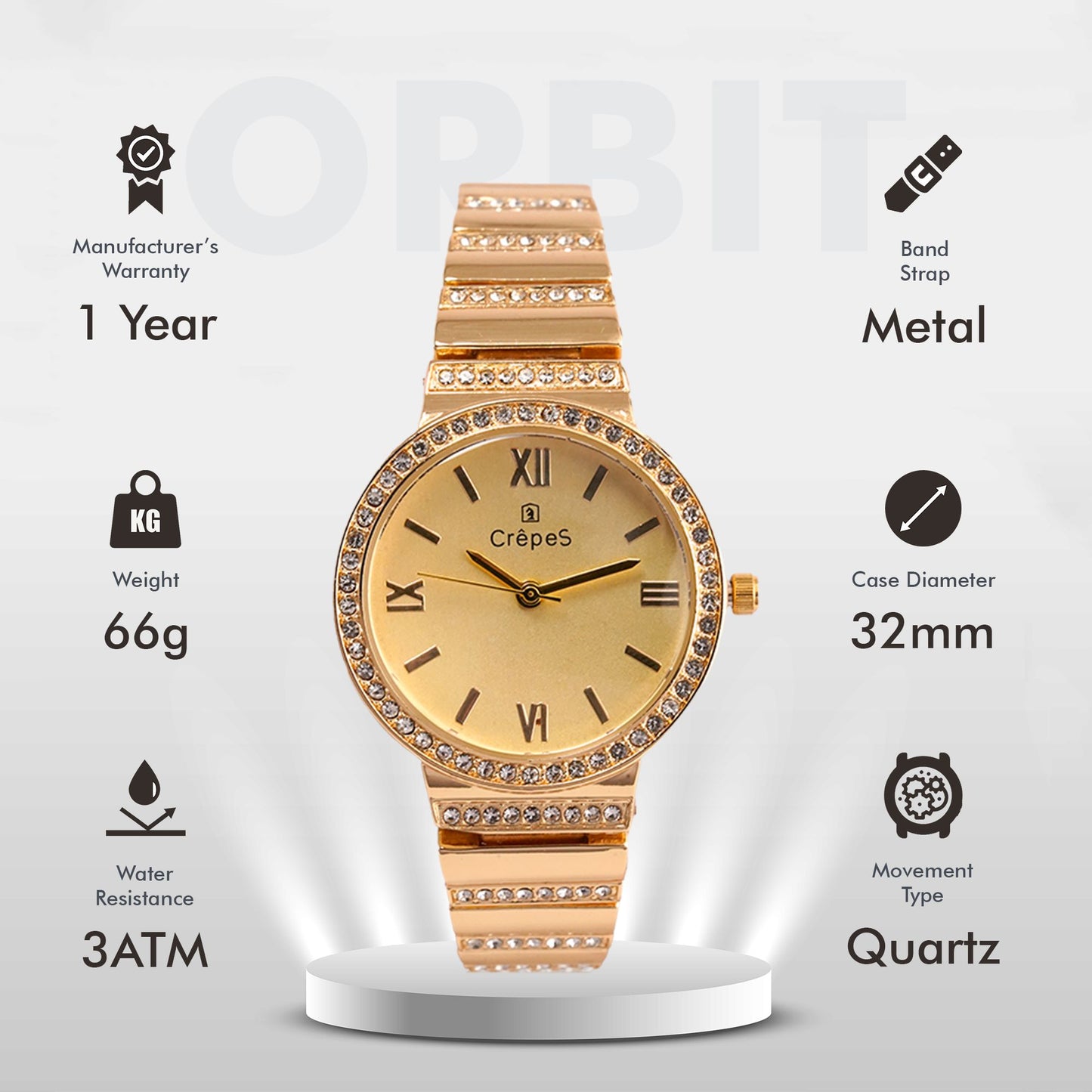 ORBIT STONE GOLD | WOMEN