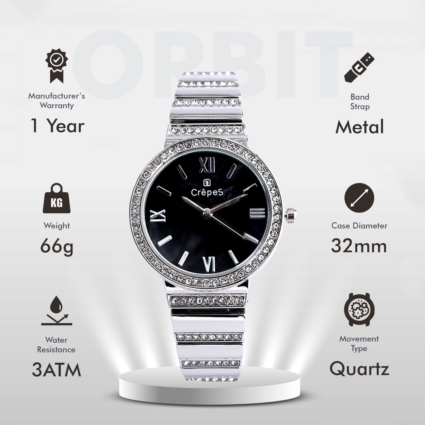 ORBIT STONE SILVER | WOMEN