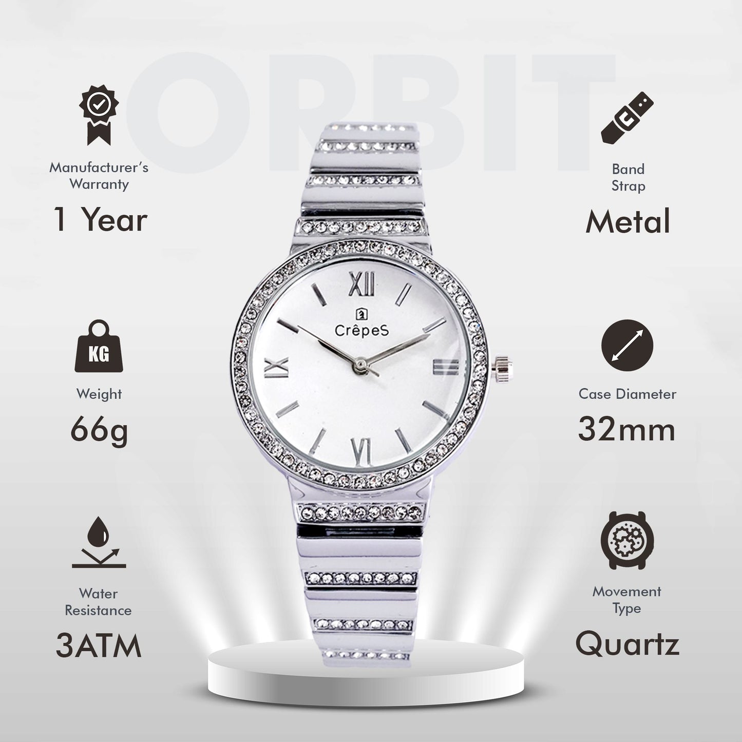 ORBIT STONE SILVER | WOMEN