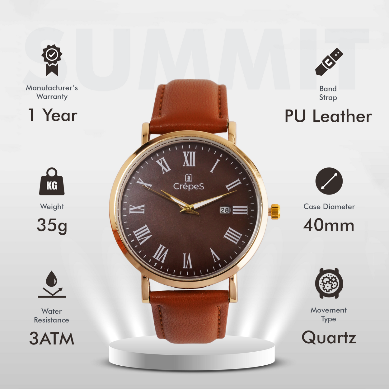SUMMIT GOLD-BROWN BR LEATHER | MEN