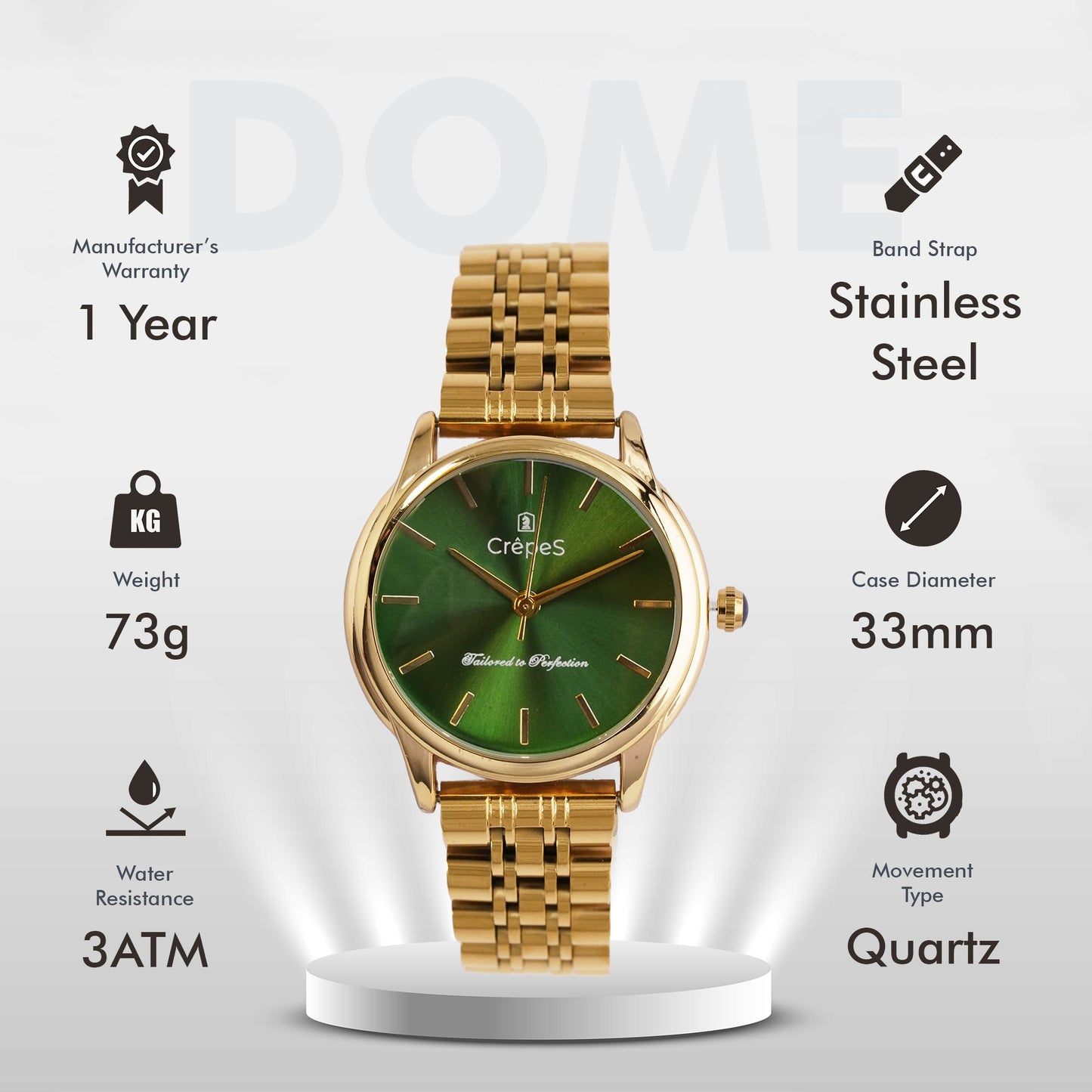 DOME GOLD STAINLESS STEEL | WOMEN