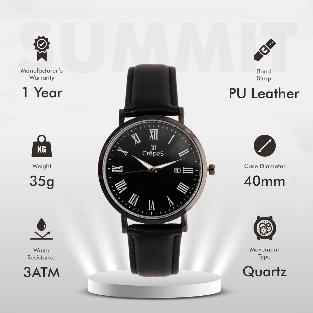 SUMMIT BLACK BK LEATHER | MEN