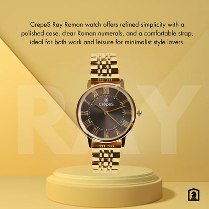 RAY ROMAN GOLD STAINLESS STEEL | WOMEN