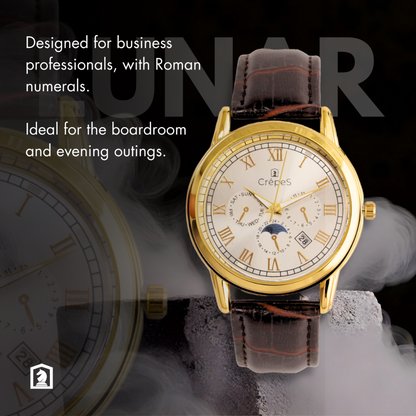 LUNAR GOLD-WHITE BR LEATHER | MEN