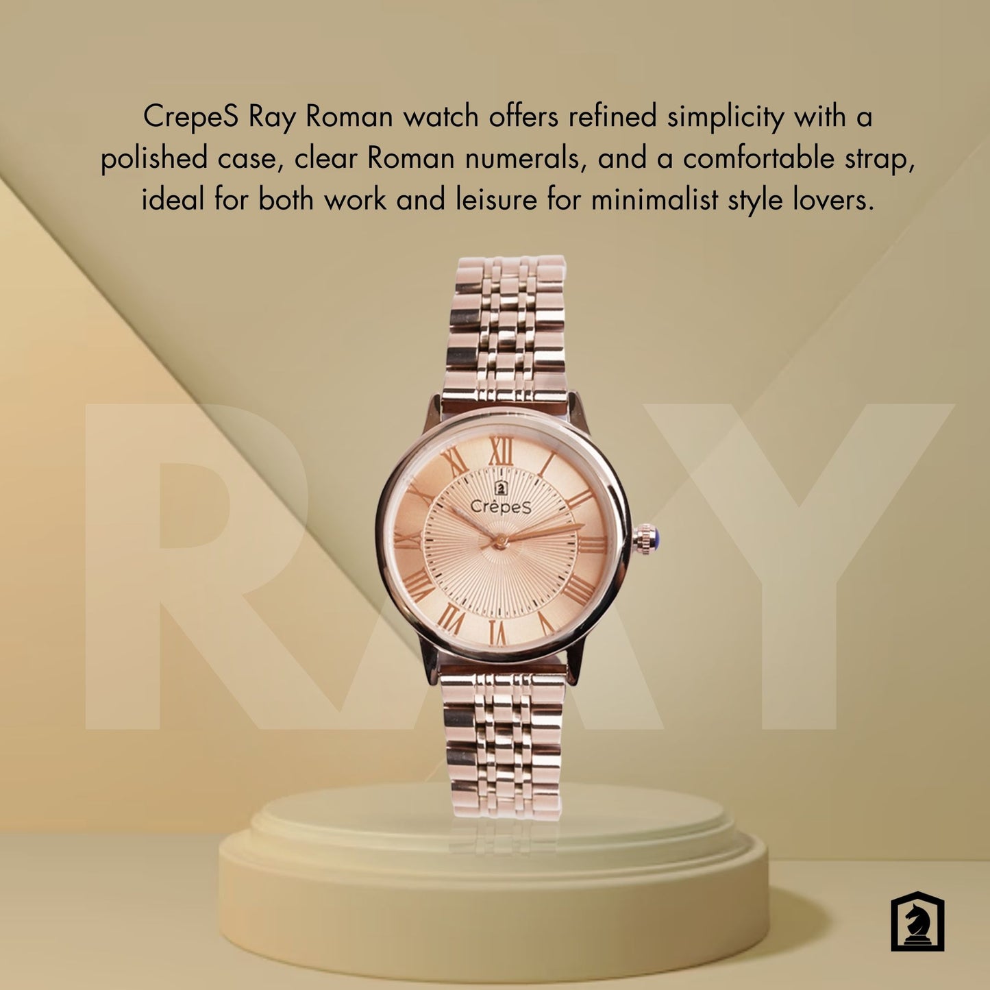 RAY ROMAN ROSE GOLD STAINLESS STEEL | WOMEN