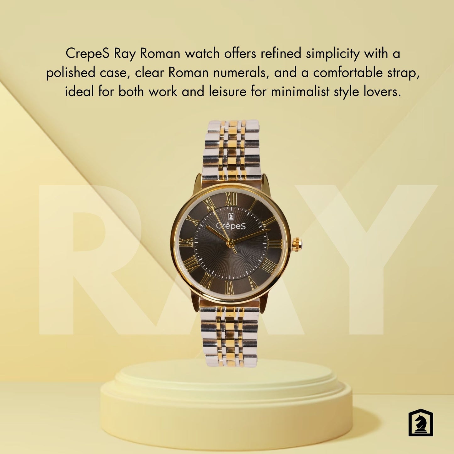 RAY ROMAN DUO TONE-GOLD STAINLESS STEEL | WOMEN