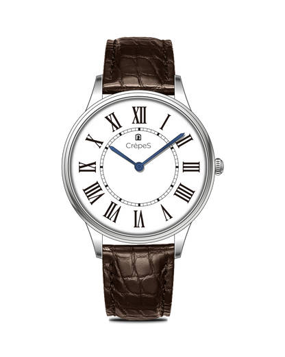 ROMAN EDGE LEATHER STRAP WATCH WITH JAPANESE MOVEMENT | MEN