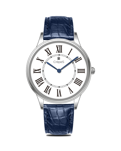 ROMAN EDGE LEATHER STRAP WATCH WITH JAPANESE MOVEMENT | MEN