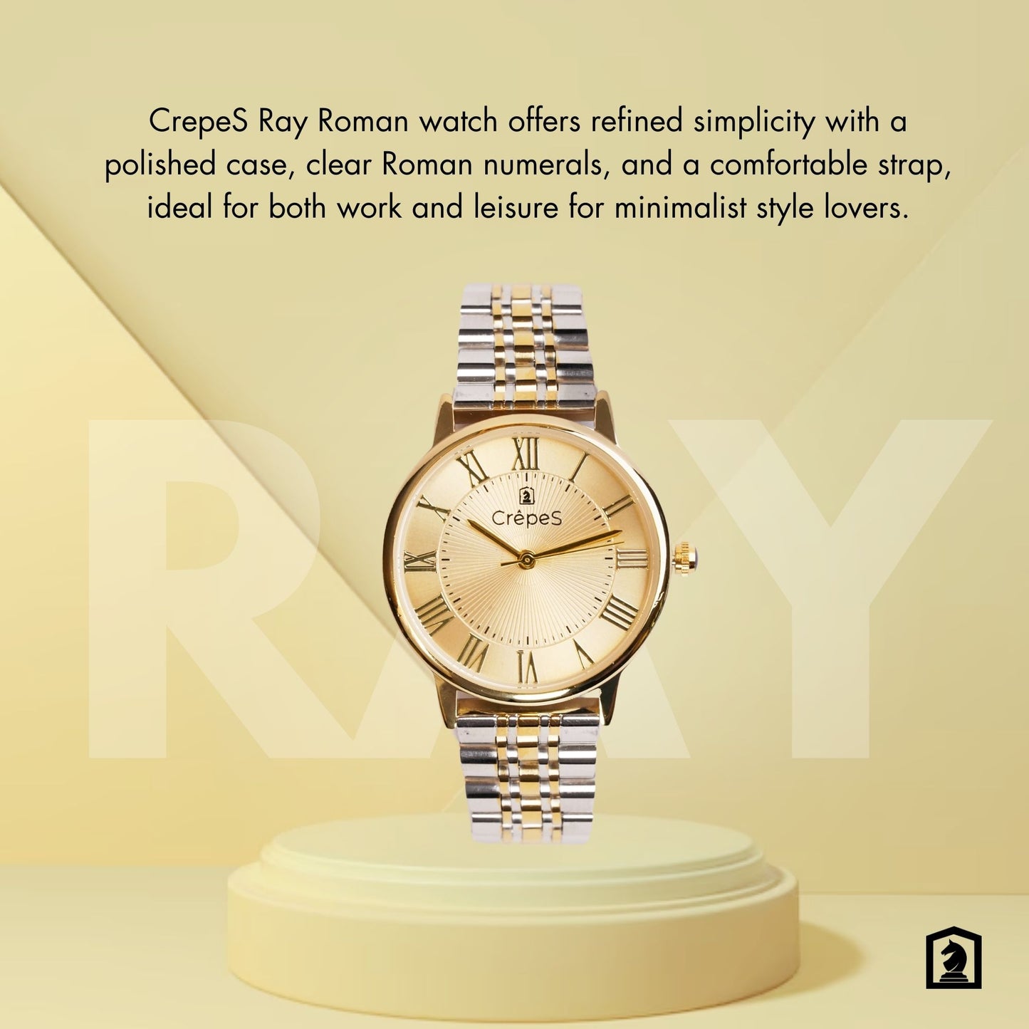 RAY ROMAN DUO TONE-GOLD STAINLESS STEEL | WOMEN