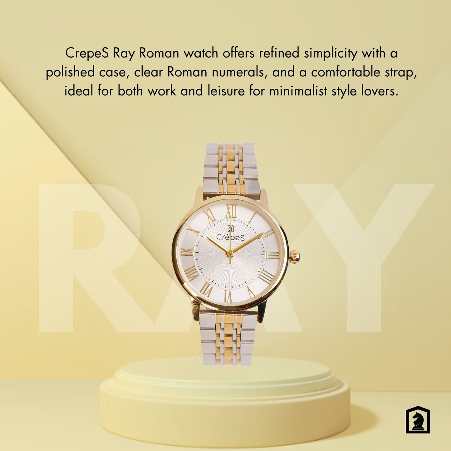 RAY ROMAN DUO TONE-GOLD STAINLESS STEEL | WOMEN