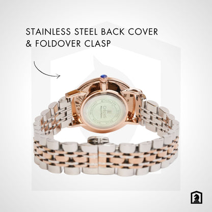 RAY ROMAN DUO TONE-ROSE GOLD STAINLESS STEEL | WOMEN