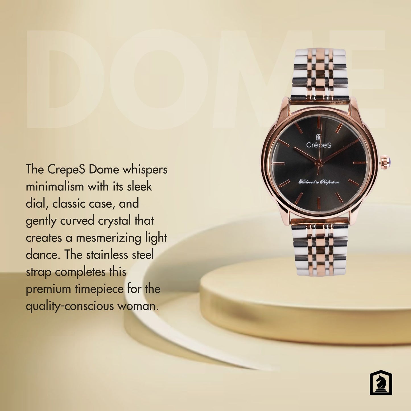 DOME DUO TONE STAINLESS STEEL | WOMEN