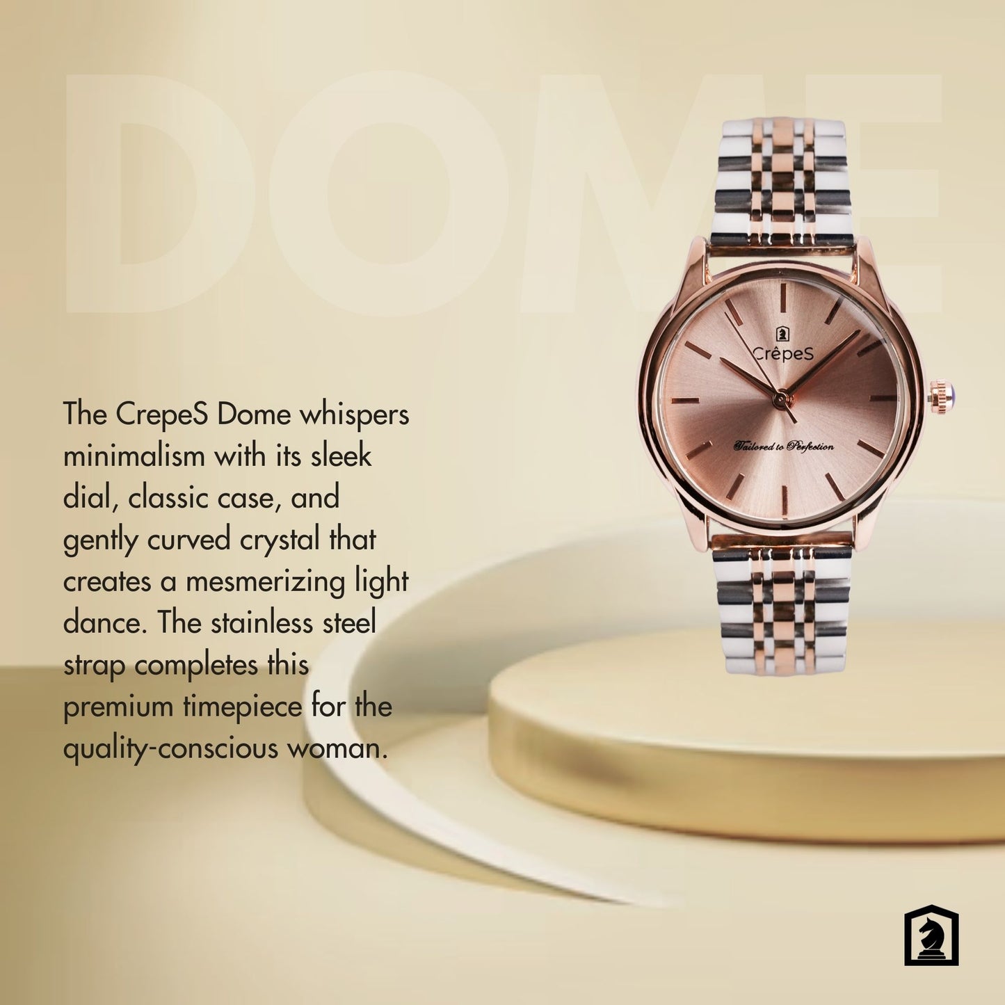 DOME DUO TONE STAINLESS STEEL | WOMEN