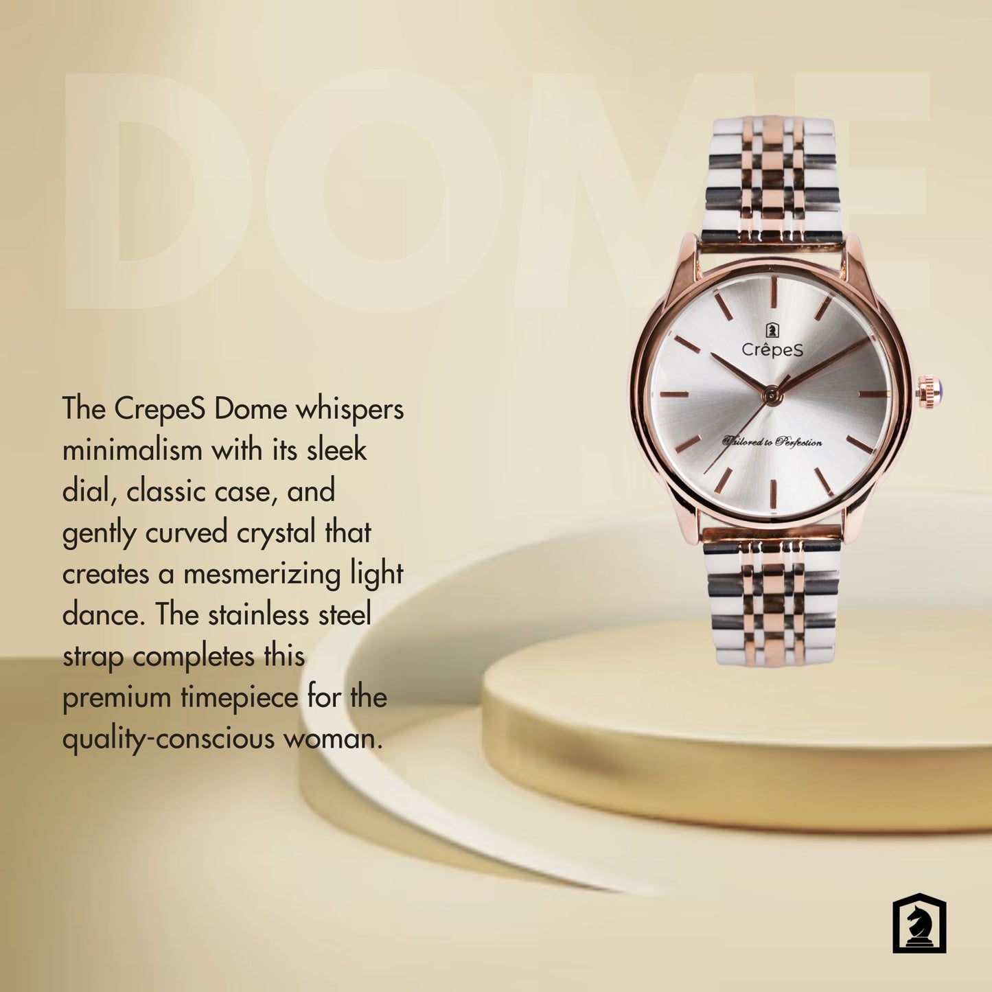 DOME DUO TONE STAINLESS STEEL | WOMEN