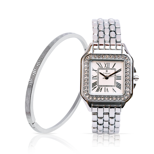 CARTELLA STONE SILVER-WHITE & VERCE BRACELET SILVER COMBO | WOMEN