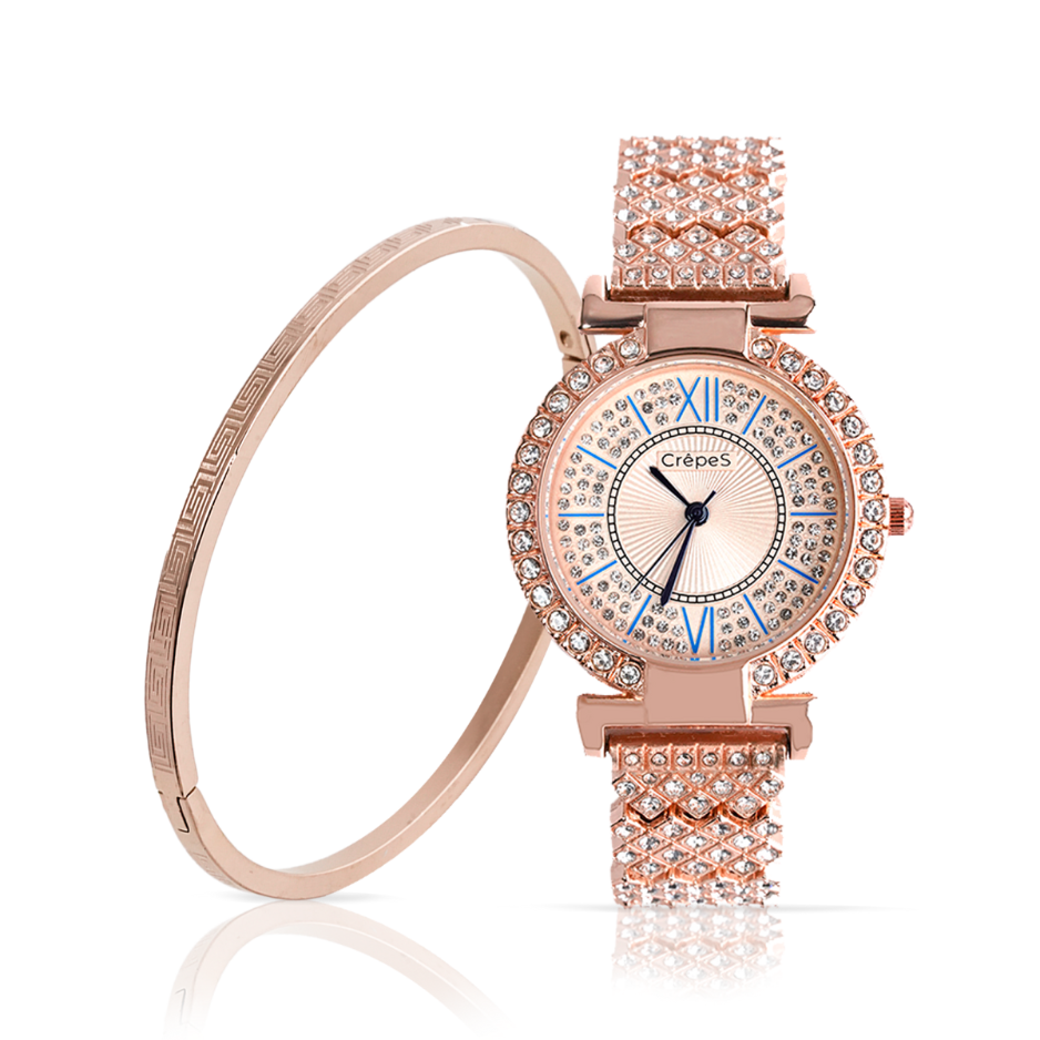 LUSTRE ROSE GOLD & VERCE BRACELET ROSE-GOLD COMBO | WOMEN