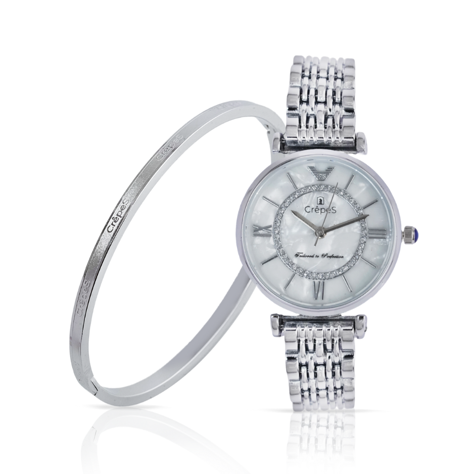 PRISM SILVER MOP & SIGNATURE BRACELET SILVER COMBO | WOMEN