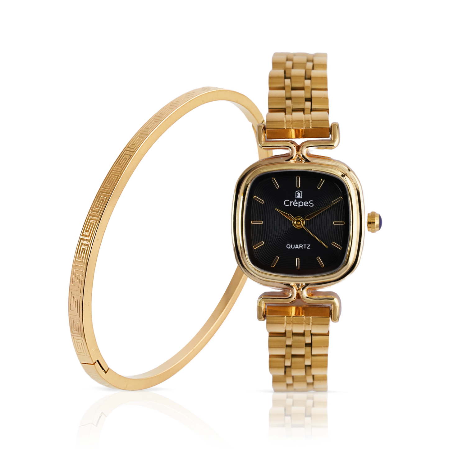 TETRA GOLD-BLACK & VERCE BRACELET GOLD COMBO | WOMEN