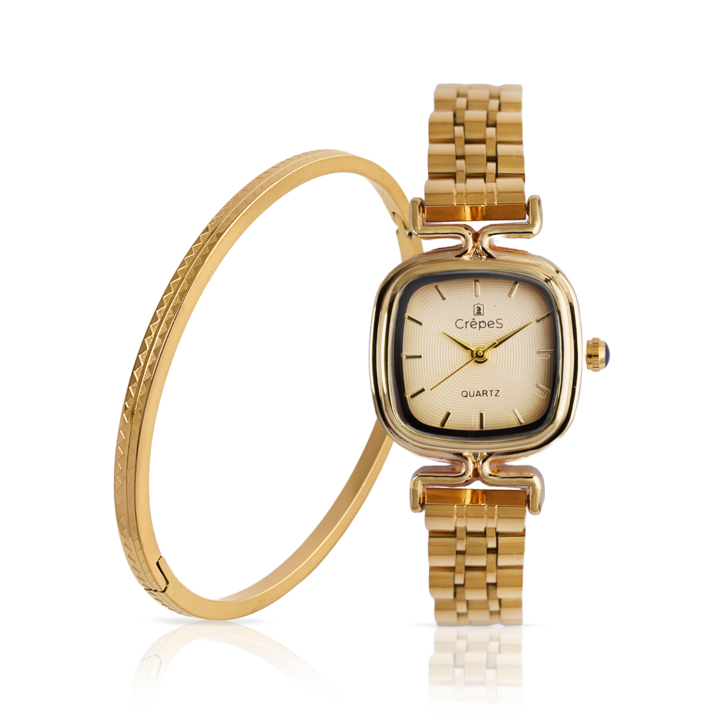 TETRA GOLD & ZIGZAG BRACELET GOLD COMBO | WOMEN