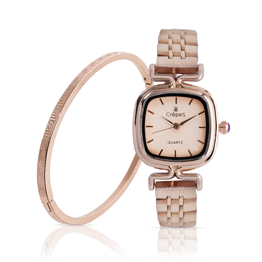 TETRA ROSE GOLD & VERCE BRACELET ROSE-GOLD COMBO | WOMEN