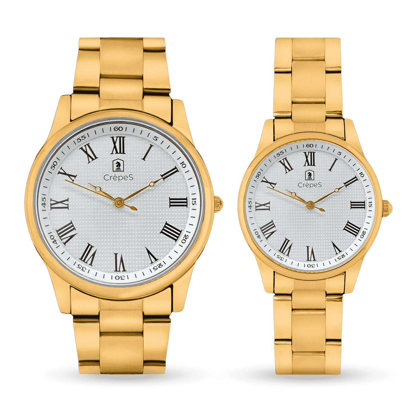 ROMAN COUPLE STAINLESS STEEL STRAP WITH JAPANESE MOVEMENT | MEN & WOMEN