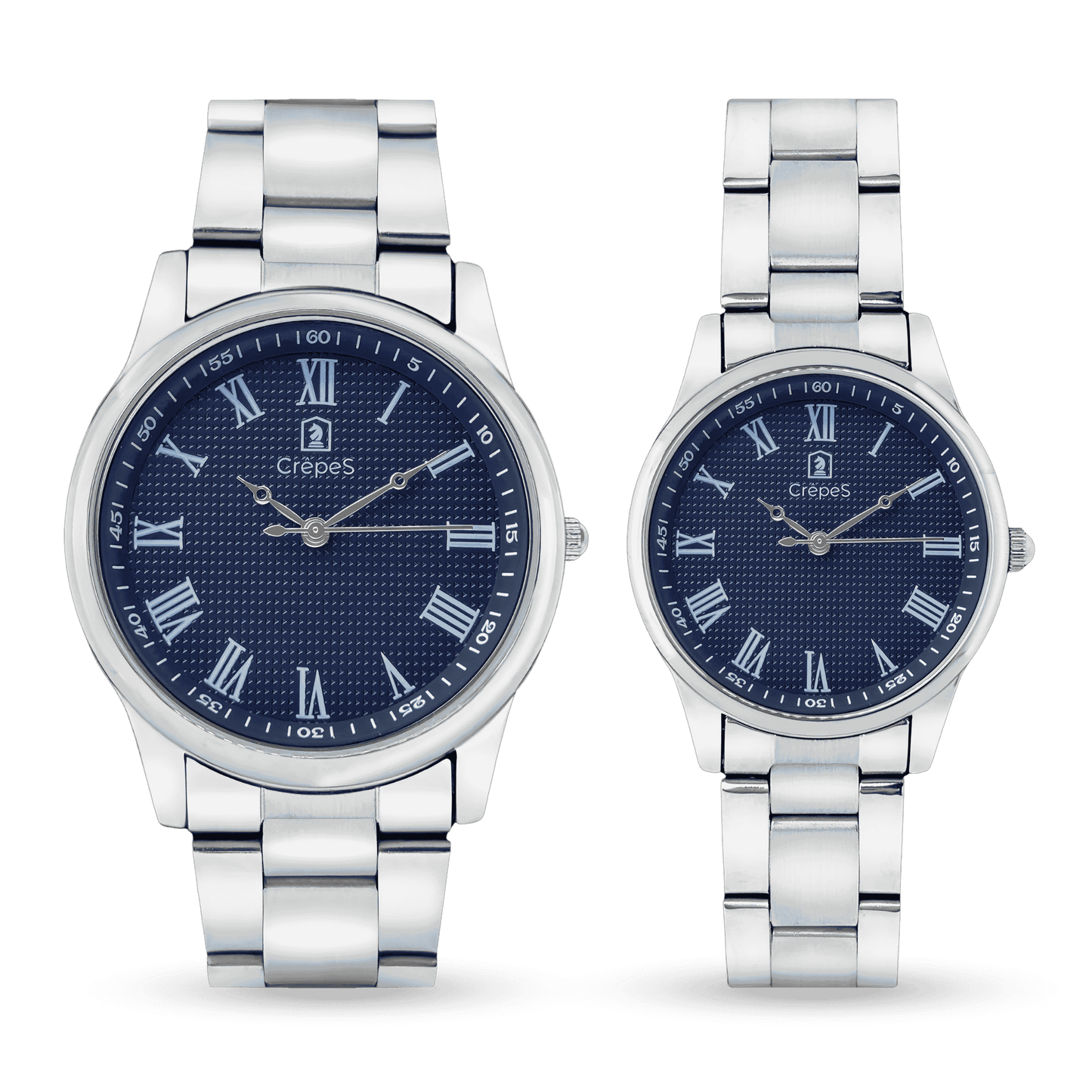 ROMAN COUPLE STAINLESS STEEL STRAP WITH JAPANESE MOVEMENT | MEN & WOMEN