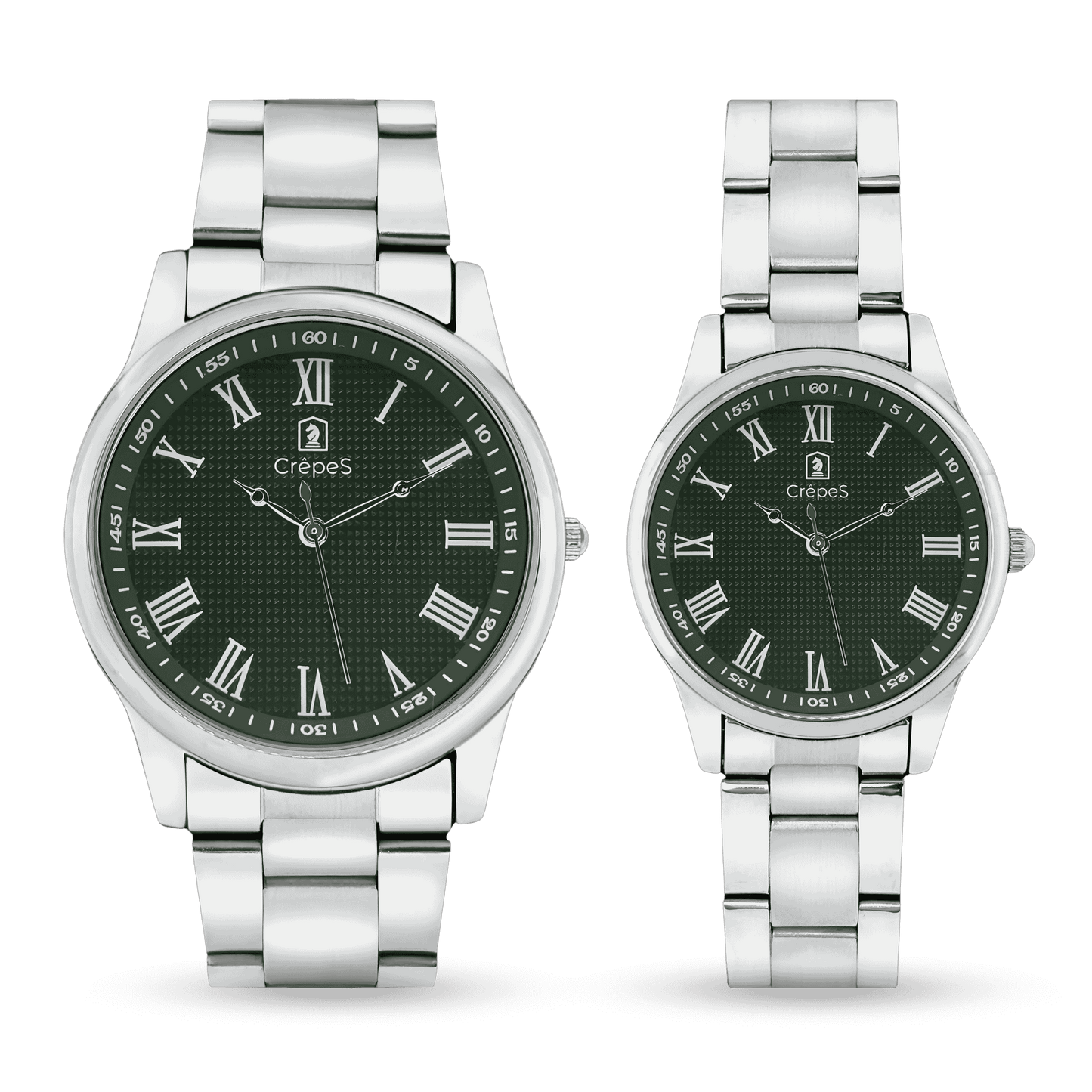 ROMAN COUPLE STAINLESS STEEL STRAP WITH JAPANESE MOVEMENT | MEN & WOMEN