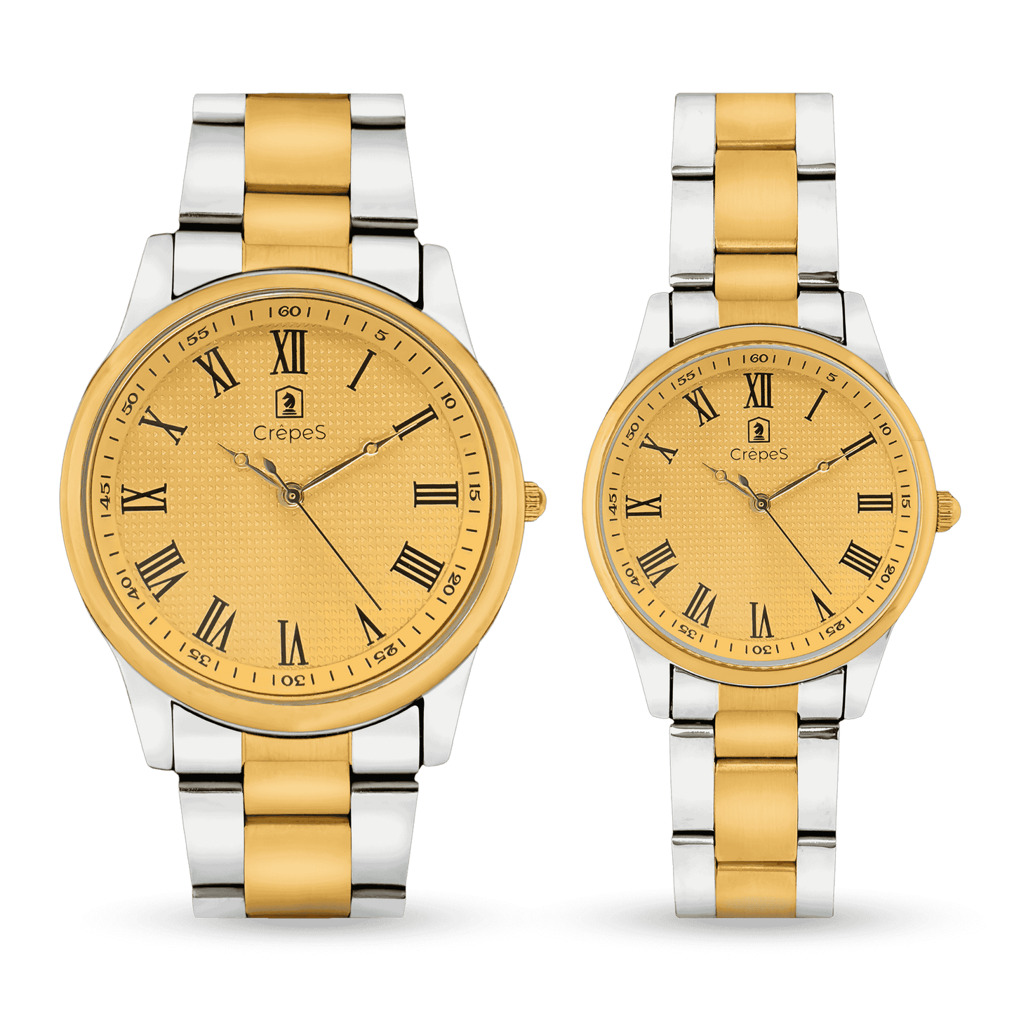 ROMAN COUPLE STAINLESS STEEL STRAP WITH JAPANESE MOVEMENT | MEN & WOMEN