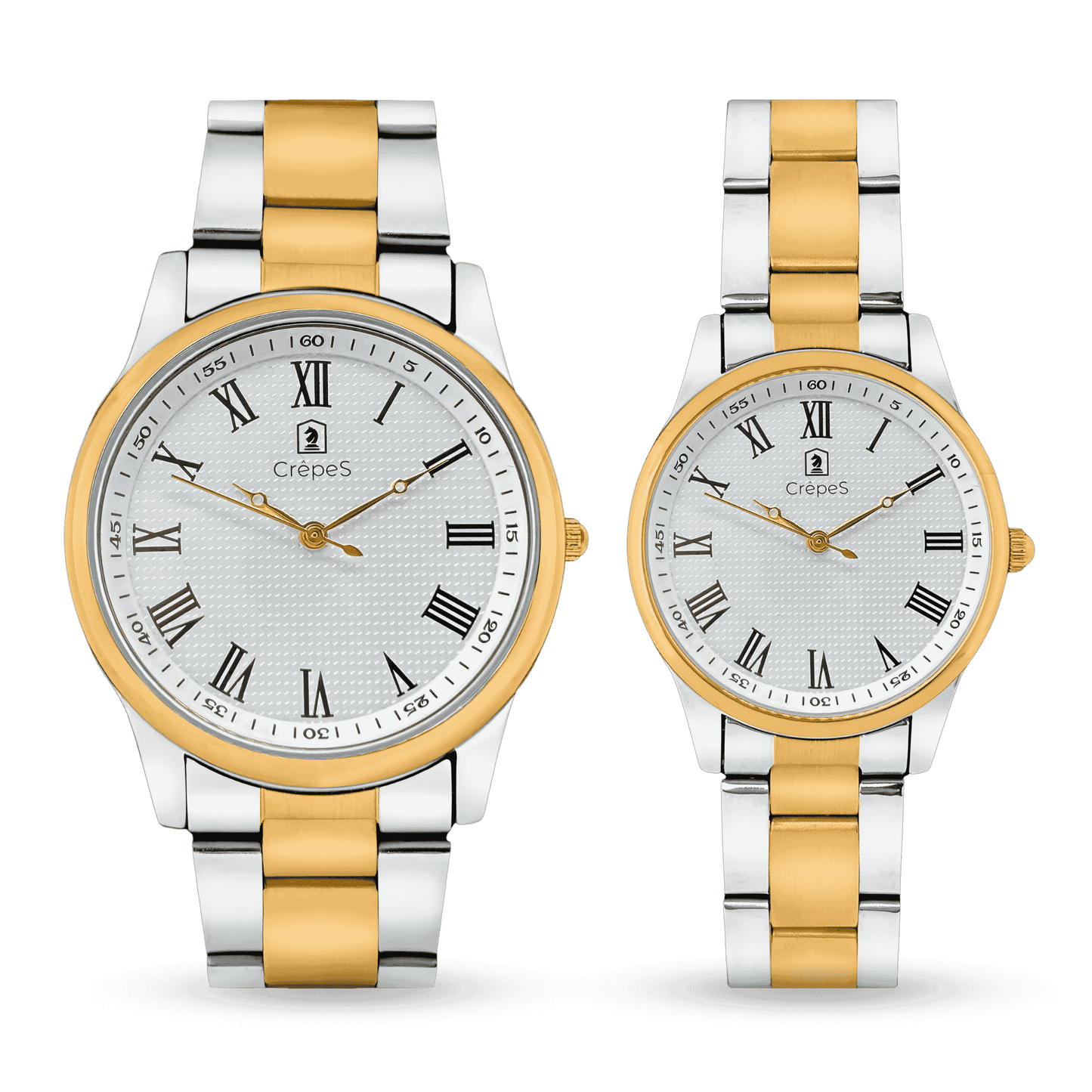 ROMAN COUPLE STAINLESS STEEL STRAP WITH JAPANESE MOVEMENT | MEN & WOMEN