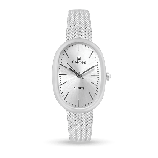 OVAL STAINLESS STEEL WATCH WITH JAPANESE MOVEMENT | WOMEN