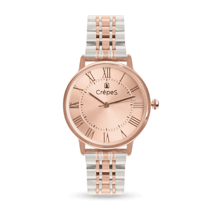 RAY ROMAN DUO TONE-ROSE GOLD STAINLESS STEEL | WOMEN