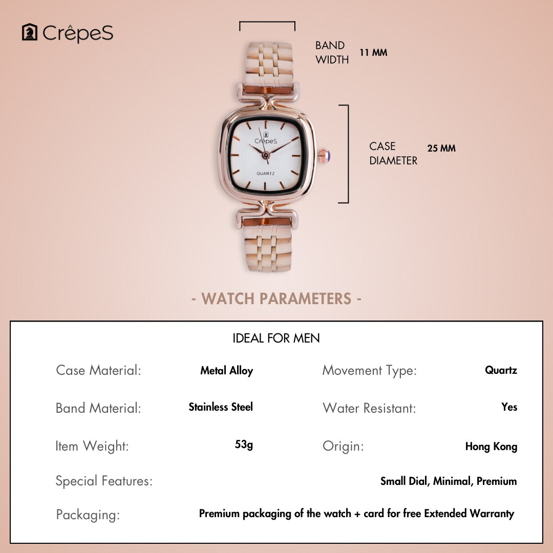 TETRA ROSE GOLD STAINLESS STEEL | WOMEN