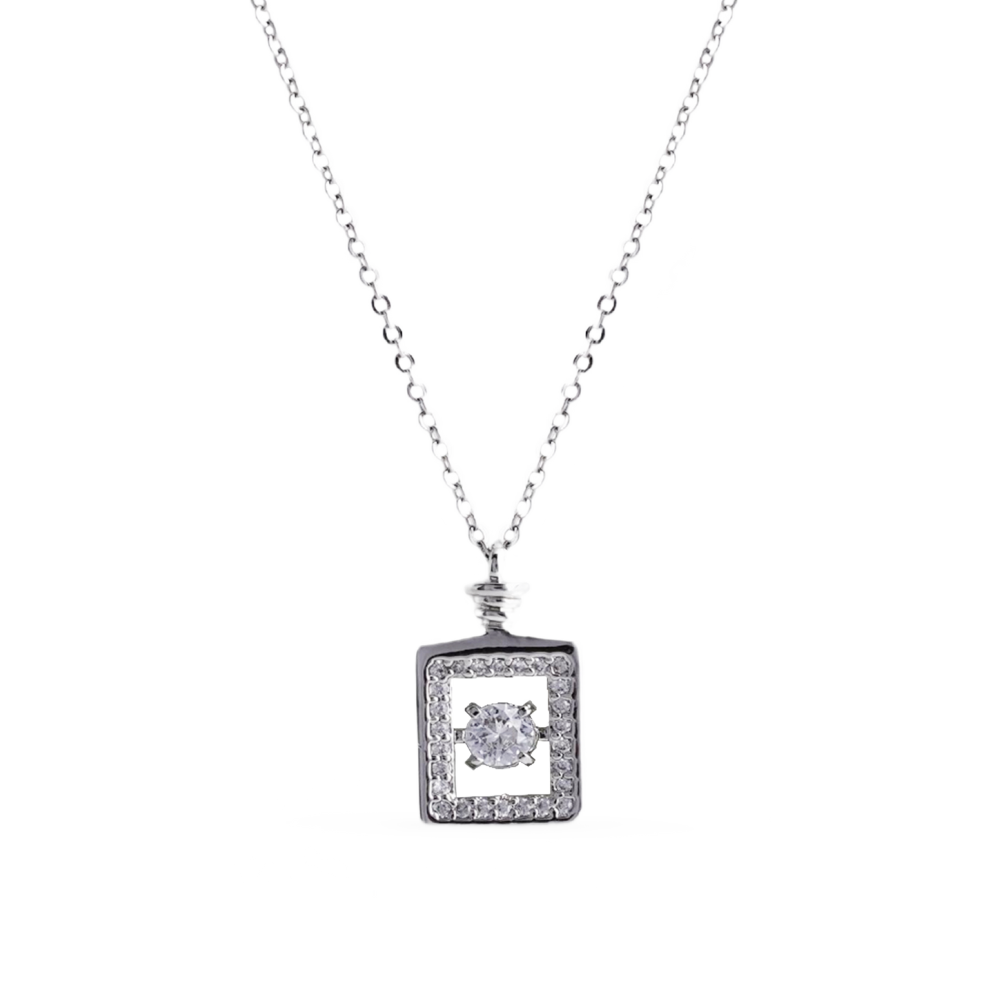 CrepeS Bottle Pendant in Silver Necklace | Women