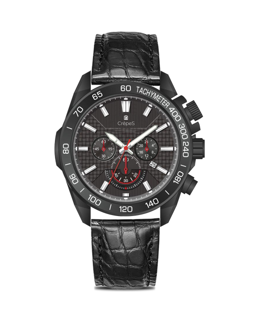 BOLT LEATHER STRAP - CHRONOGRAPH WATCH WITH JAPANESE MOVEMENT | MEN (Copy)