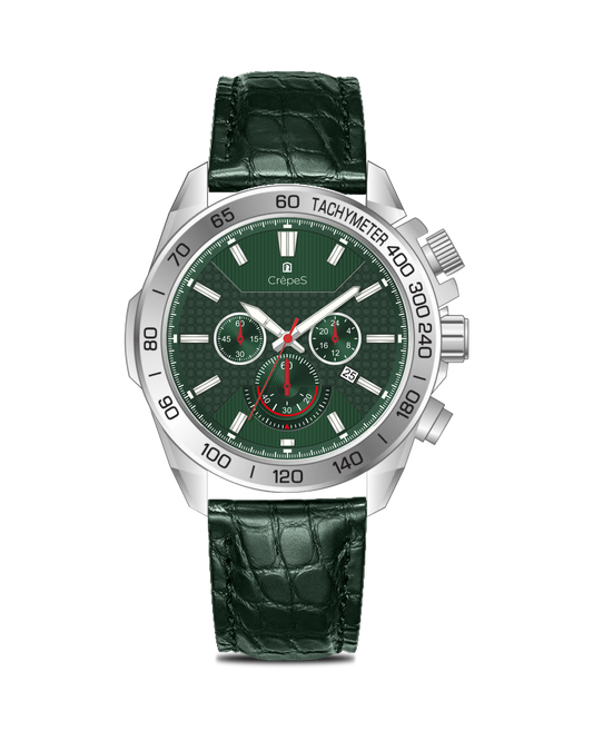 BOLT LEATHER STRAP - CHRONOGRAPH WATCH WITH JAPANESE MOVEMENT | MEN (Copy)