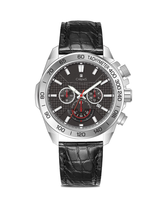 BOLT LEATHER STRAP - CHRONOGRAPH WATCH WITH JAPANESE MOVEMENT | MEN (Copy)