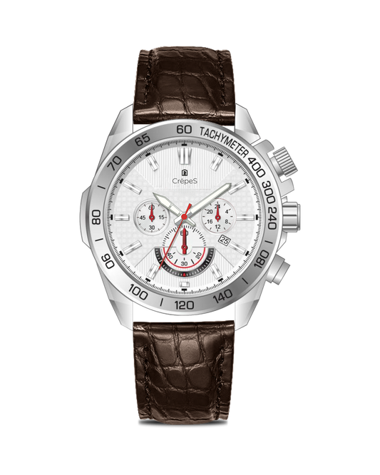 BOLT LEATHER STRAP - CHRONOGRAPH WATCH WITH JAPANESE MOVEMENT | MEN (Copy)